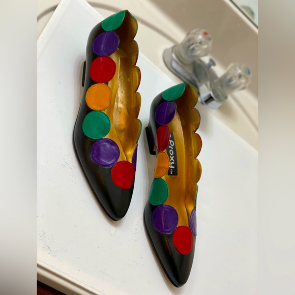 Proxy Shoes - PROXY Vintage colorful leather pumps,rare shoes , excellent condition size 8.5M